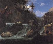 Landscape with Waterfall